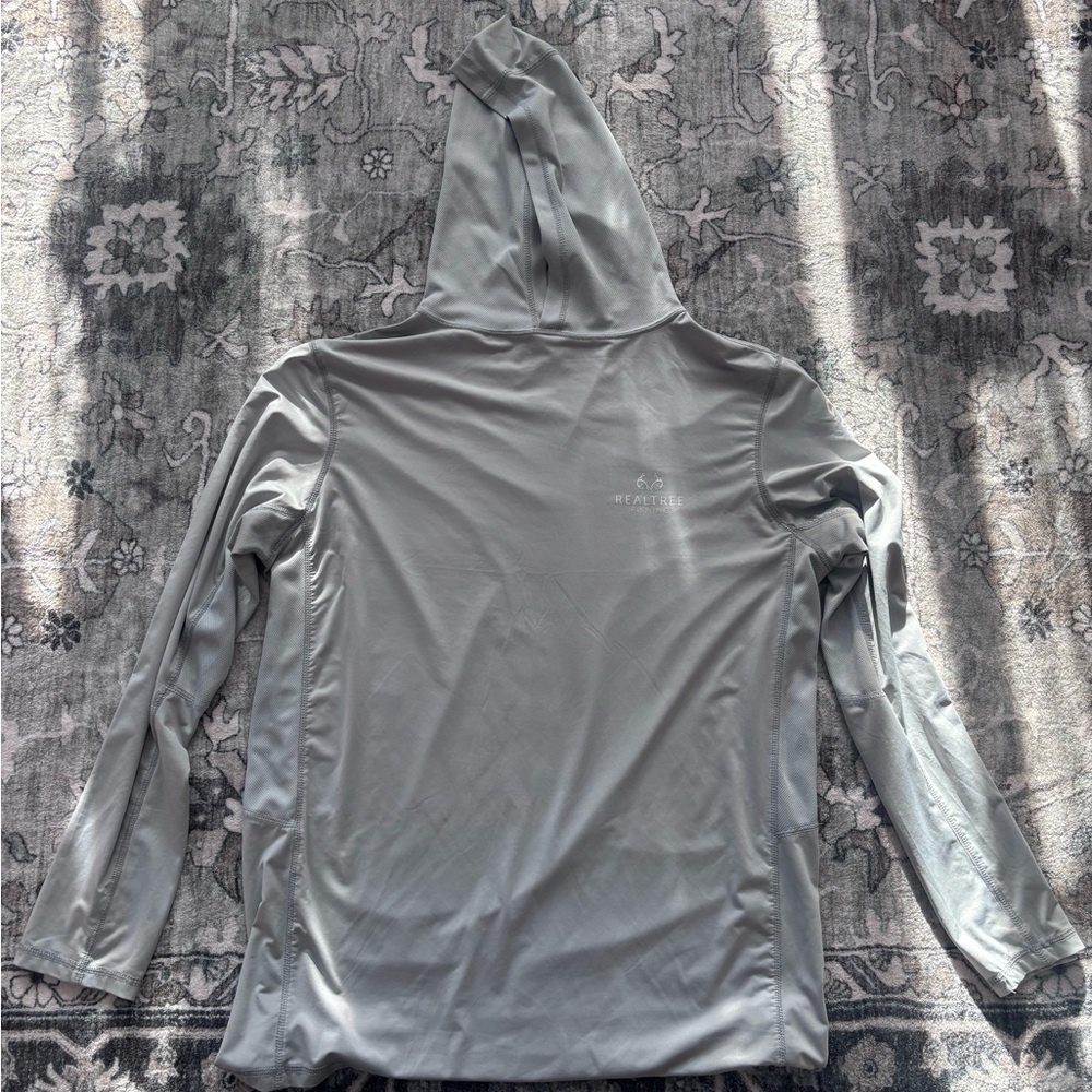 Realtree Light Gray Hooded Shirt